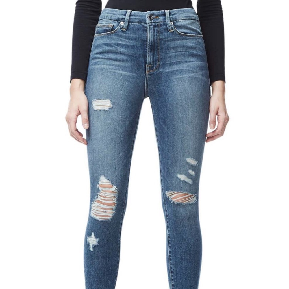 good american good waist crop skinny jeans